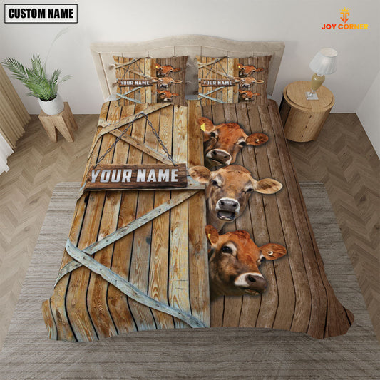 Uni Happy Farm Jersey Wooden Door Bedding Set