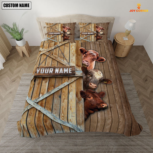 Uni Happy Farm Shorthorn Wooden Door Bedding Set