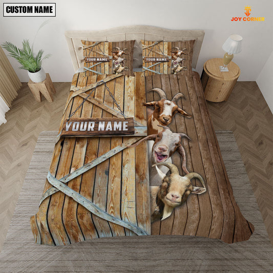 Uni Happy Farm Goat Wooden Door Bedding Set