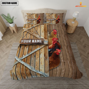 Uni Happy Farm Chicken Wooden Door Bedding Set