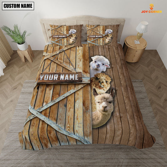 Uni Happy Farm Llama Wooden Door Bedding Set