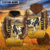 Uni Personalized Name Farm Holstein Brown Hoodie