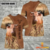 Uni Personalized Name Gelbvieh Brown 3D Shirt