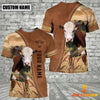 Uni Personalized Name Hereford Brown 3D Shirt