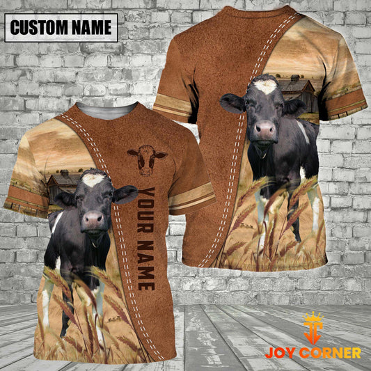 Uni Personalized Name Holstein Brown 3D Shirt