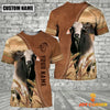 Uni Personalized Name Brahman Brown 3D Shirt