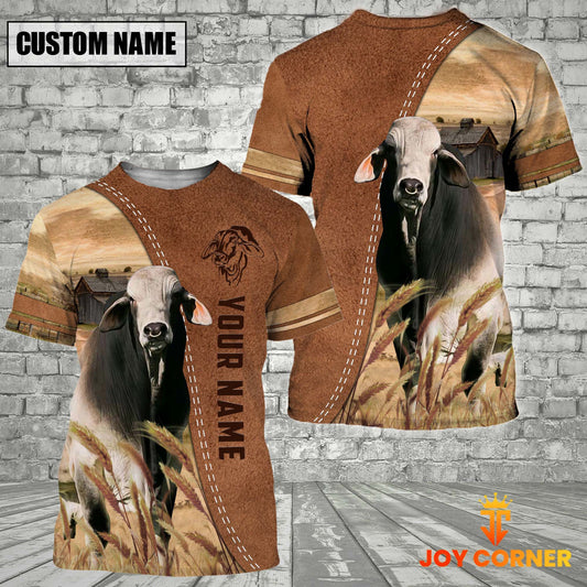 Uni Personalized Name Brahman Brown 3D Shirt