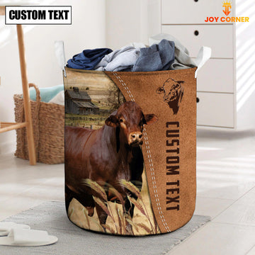 Uni Beefmaster Brown Farm Custom Name Laundry Basket