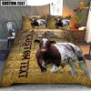 Uni Personalized Name Shorthorn Cattle On The Farm 3D Bedding Set