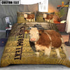 Uni Personalized Name Simmental Cattle On The Farm 3D Bedding Set