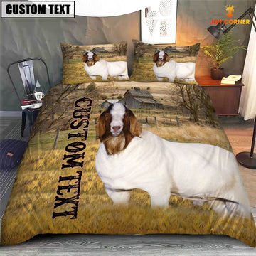 Uni Personalized Name Boer Cattle On The Farm 3D Bedding Set