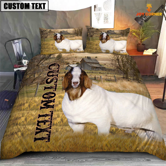 Uni Personalized Name Boer Cattle On The Farm 3D Bedding Set