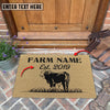 Uni Simmental Custom Farm Name Custom Year Coir Doormat