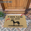 Uni Horse Custom Farm Name Custom Year Coir Doormat