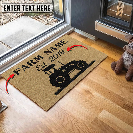 Uni Tractor Custom Farm Name Custom Year Coir Doormat