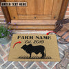 Uni Brahman Custom Farm Name Custom Year Coir Doormat