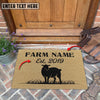 Uni Sheep Custom Farm Name Custom Year Coir Doormat