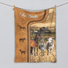 Uni Personalized Horse, Donkey and Goat In Field Farmhouse Blanket