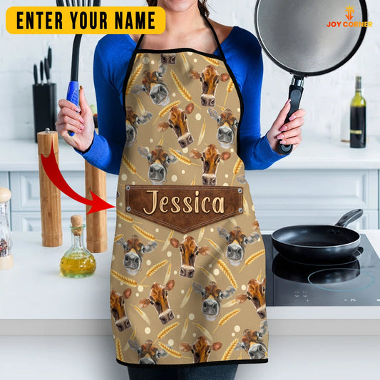 Uni Jersey Happy Face Custom Name Apron