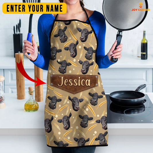 Uni Angus Happy Face Custom Name Apron