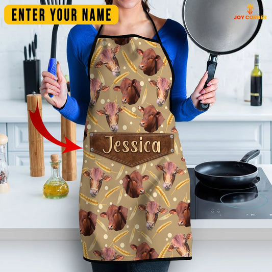 Uni Beefmaster Happy Face Custom Name Apron