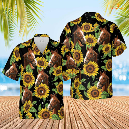 Unique Horse Sunflower Hawaiian Shirt 2023