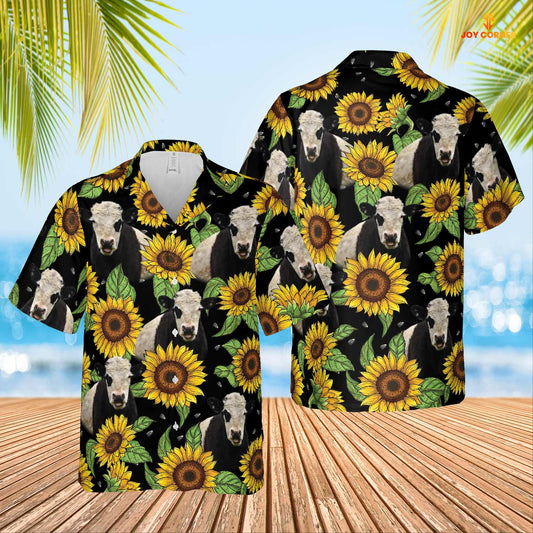 Unique Belted Galloway Sunflower Hawaiian Shirt 2023