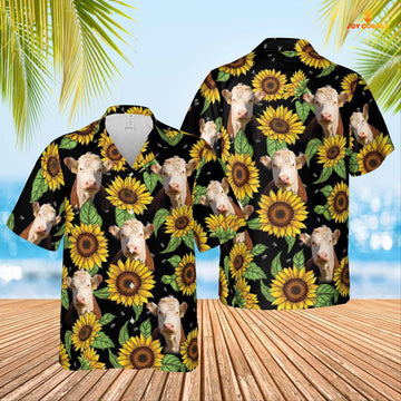 Unique Hereford Sunflower Hawaiian Shirt 2023