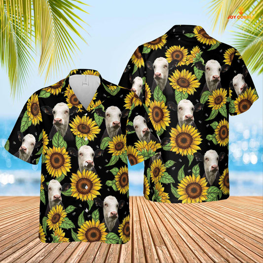 Unique Black Baldy Sunflower Hawaiian Shirt 2023