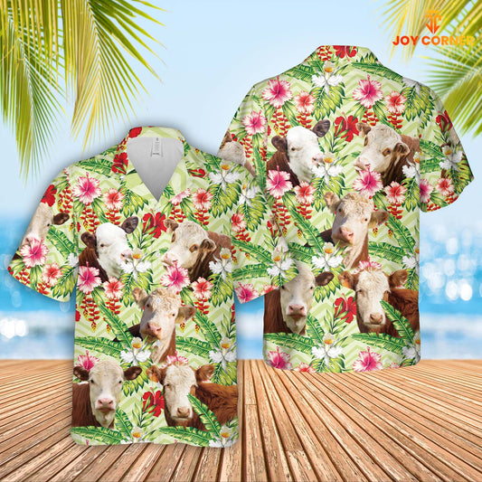 Uni Hereford Hibicus Floral 3D Hawaiian Shirt