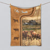 Uni Personalized Highland Cattle In Field Farmhouse Blanket