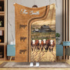 Uni Personalized Hereford Cattle In Field Farmhouse Blanket