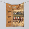 Uni Personalized Hereford Cattle In Field Farmhouse Blanket