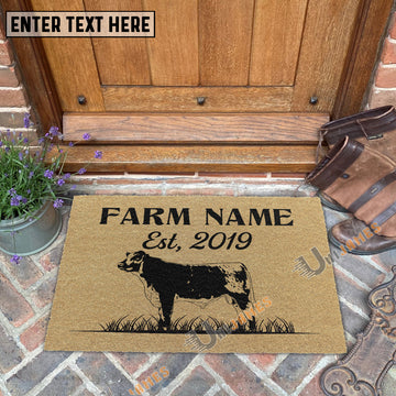 Uni Speckle Park Custom Farm Name Custom Year Coir Doormat