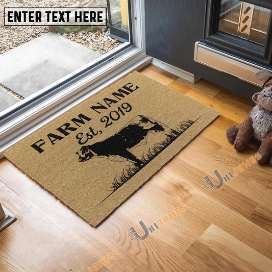 Uni Speckle Park Custom Farm Name Custom Year Coir Doormat