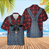Unique Black Angus Red Plaid Pattern 3D Shirts