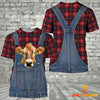 Unique Jersey Red Plaid Pattern 3D Shirts