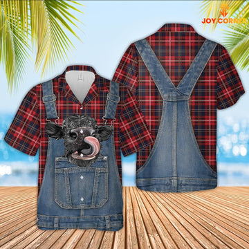 Unique Dexter Red Plaid Pattern 3D Shirts
