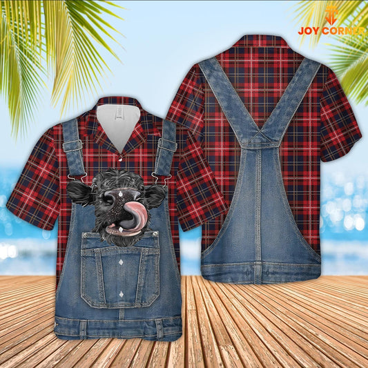 Unique Dexter Red Plaid Pattern 3D Shirts