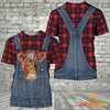 Unique Shorthorn Red Plaid Pattern 3D Shirts