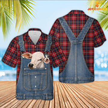 Unique Brahman Red Plaid Pattern 3D Shirts