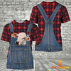 Unique Brahman Red Plaid Pattern 3D Shirts