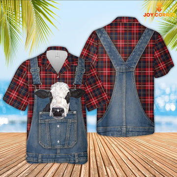 Unique Black Baldy Red Plaid Pattern 3D Shirts