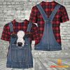 Unique Black Baldy Red Plaid Pattern 3D Shirts