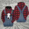 Unique Black Baldy Red Plaid Pattern 3D Shirts