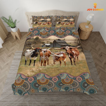 Uni Texas Longhorn Vintage 3D Bedding Set