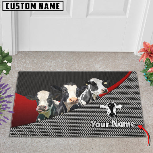 Uni Holstein Cattle Metal Pattern Doormat