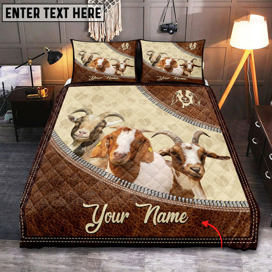 Uni Happiness Boer Goat Quilt Bedding Set