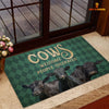 Uni Black Angus Welcome People Tolerated Doormat