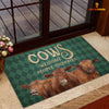 Uni Red Angus Welcome People Tolerated Doormat